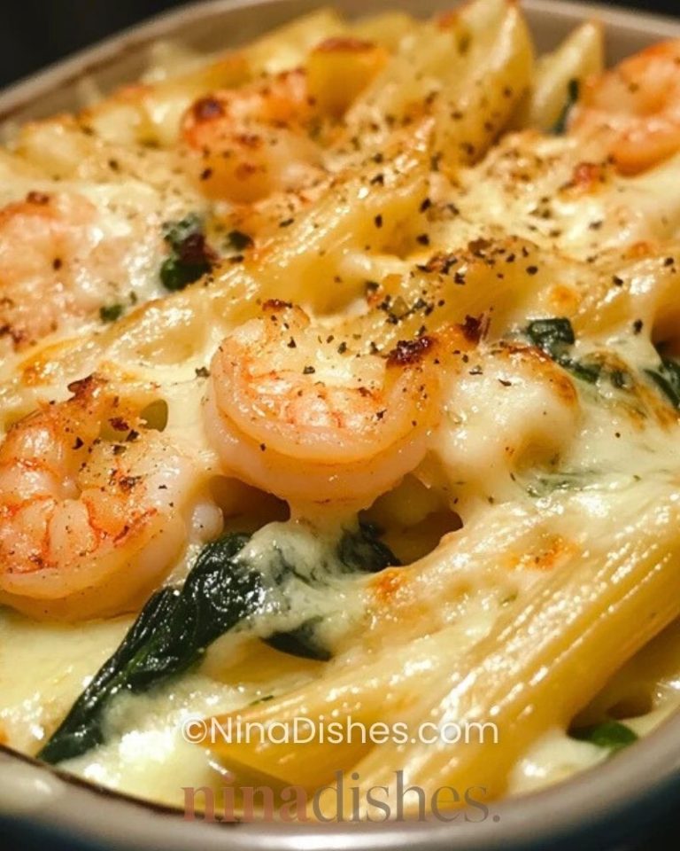 Cheese Shrimp Penne Pasta Spinach