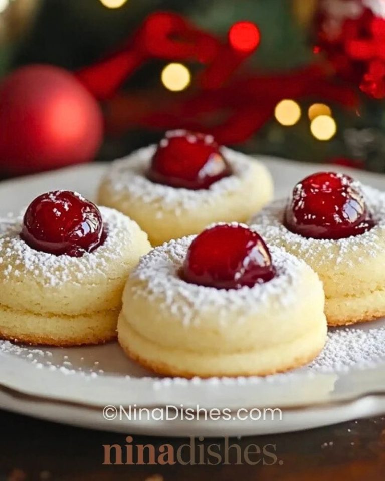 Christmas Maraschino Cherry Shortbread Cookies