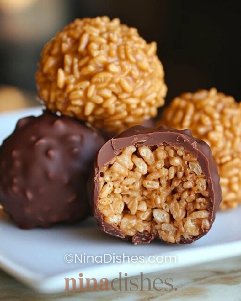 Peanut Butter Balls with Chocolate Rice Krispies