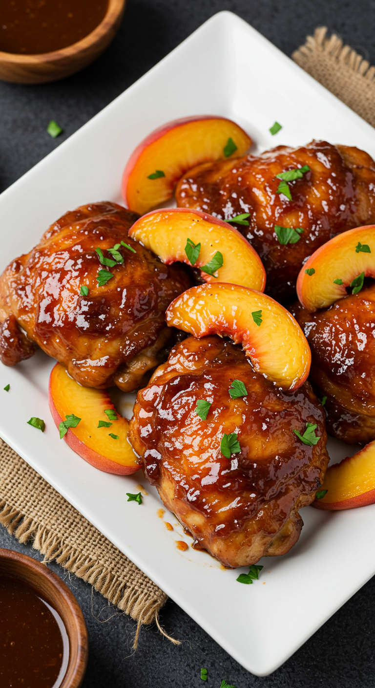 Bourbon Peach BBQ Chicken