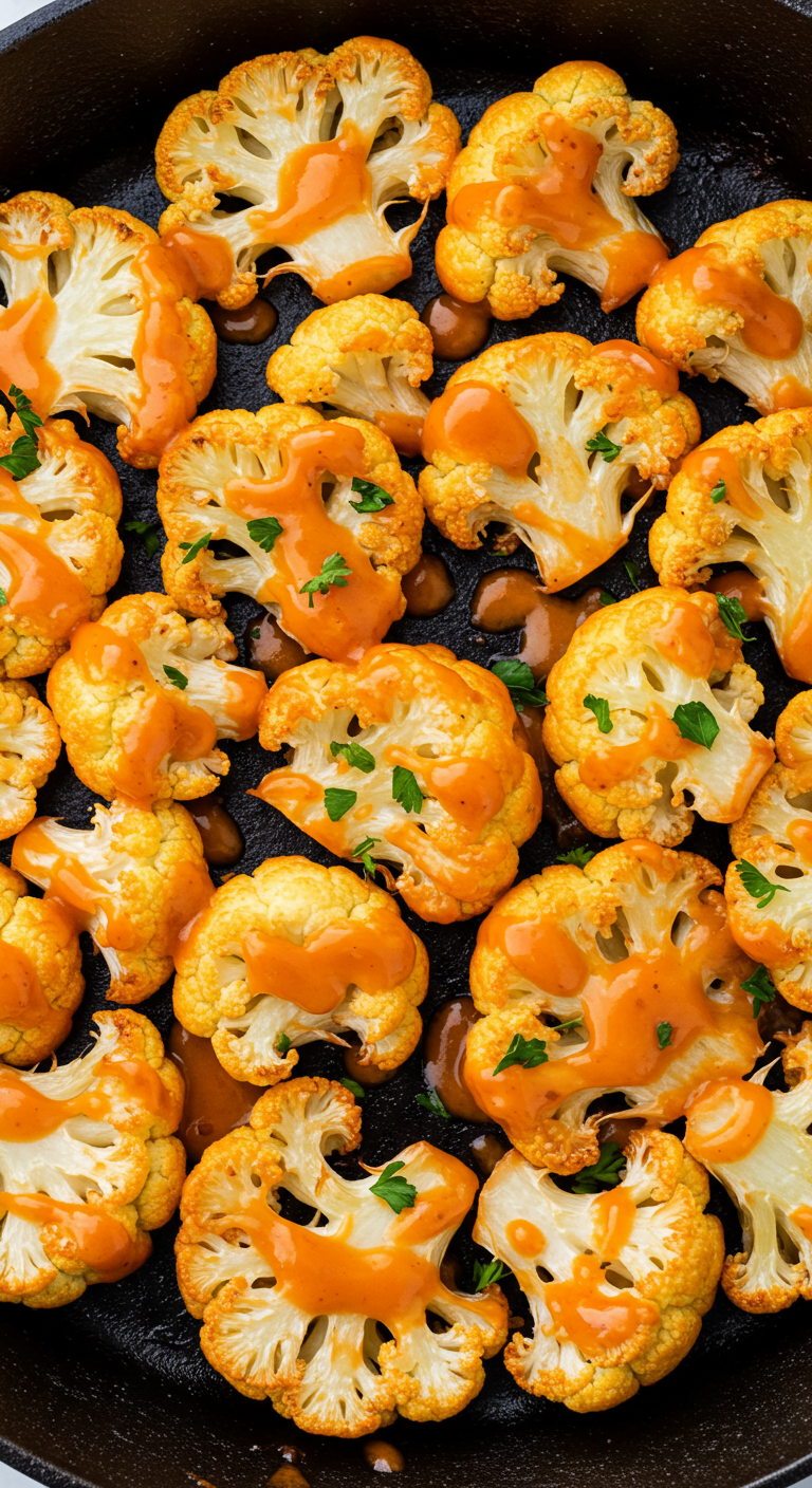 Buffalo Roasted Cauliflower