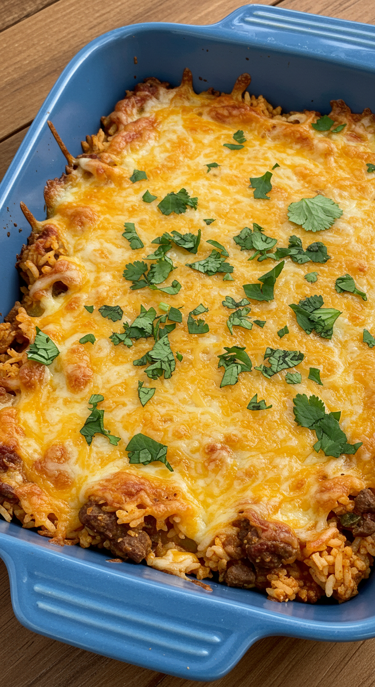 Cheesy Mexican Rice Casserole