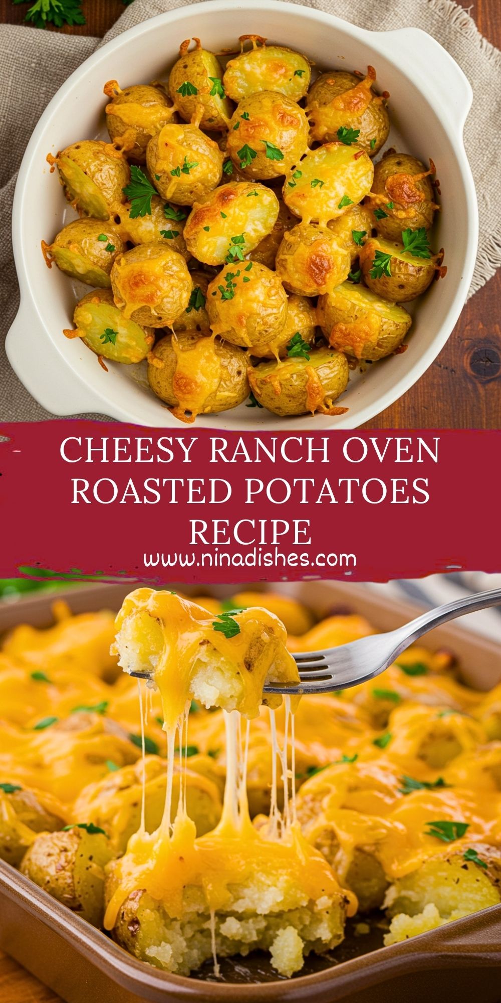 Cheesy Ranch Oven Roasted Potatoes Recipe