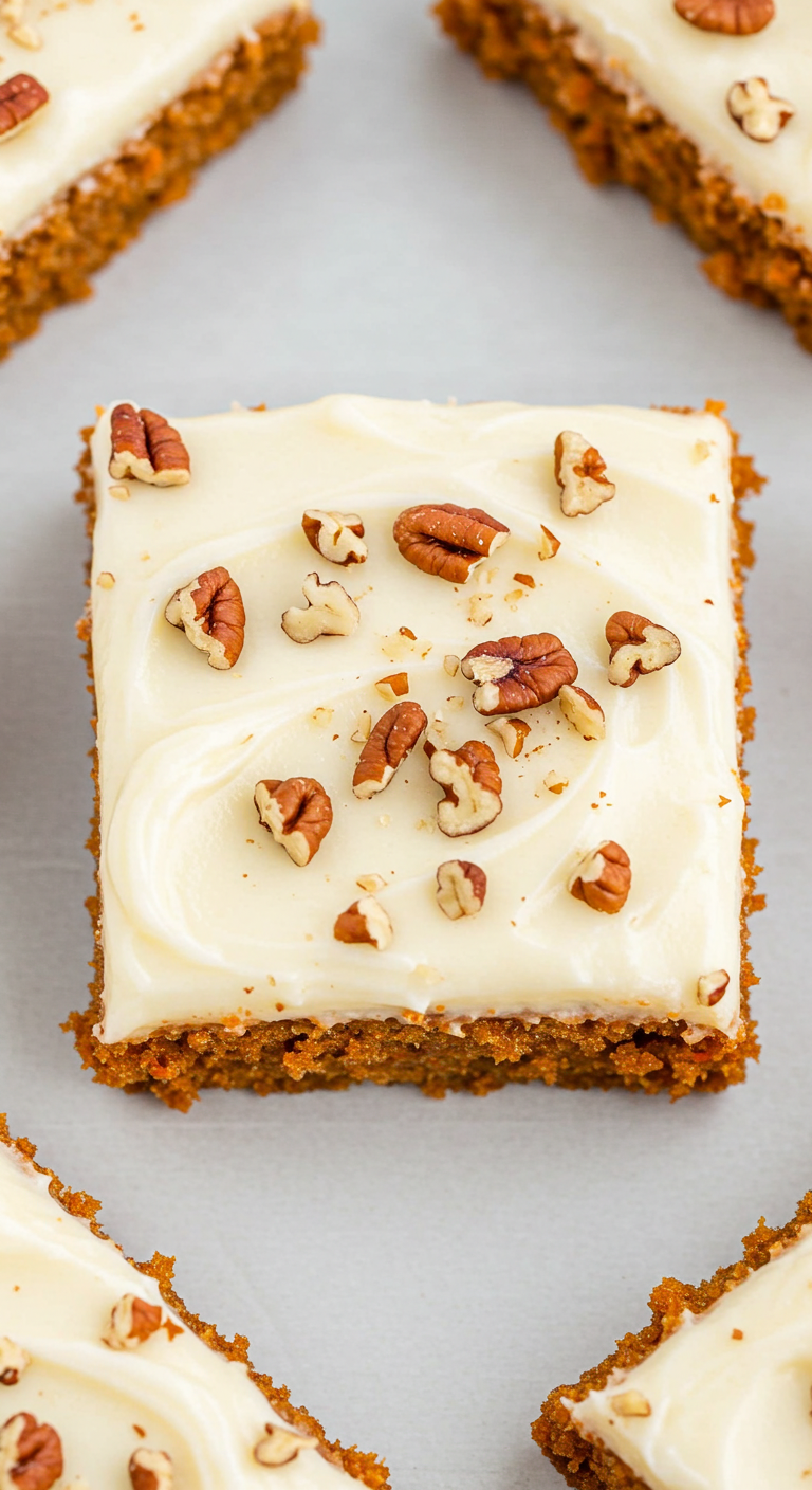Easy Carrot Cake Bars with Cream Cheese Frosting