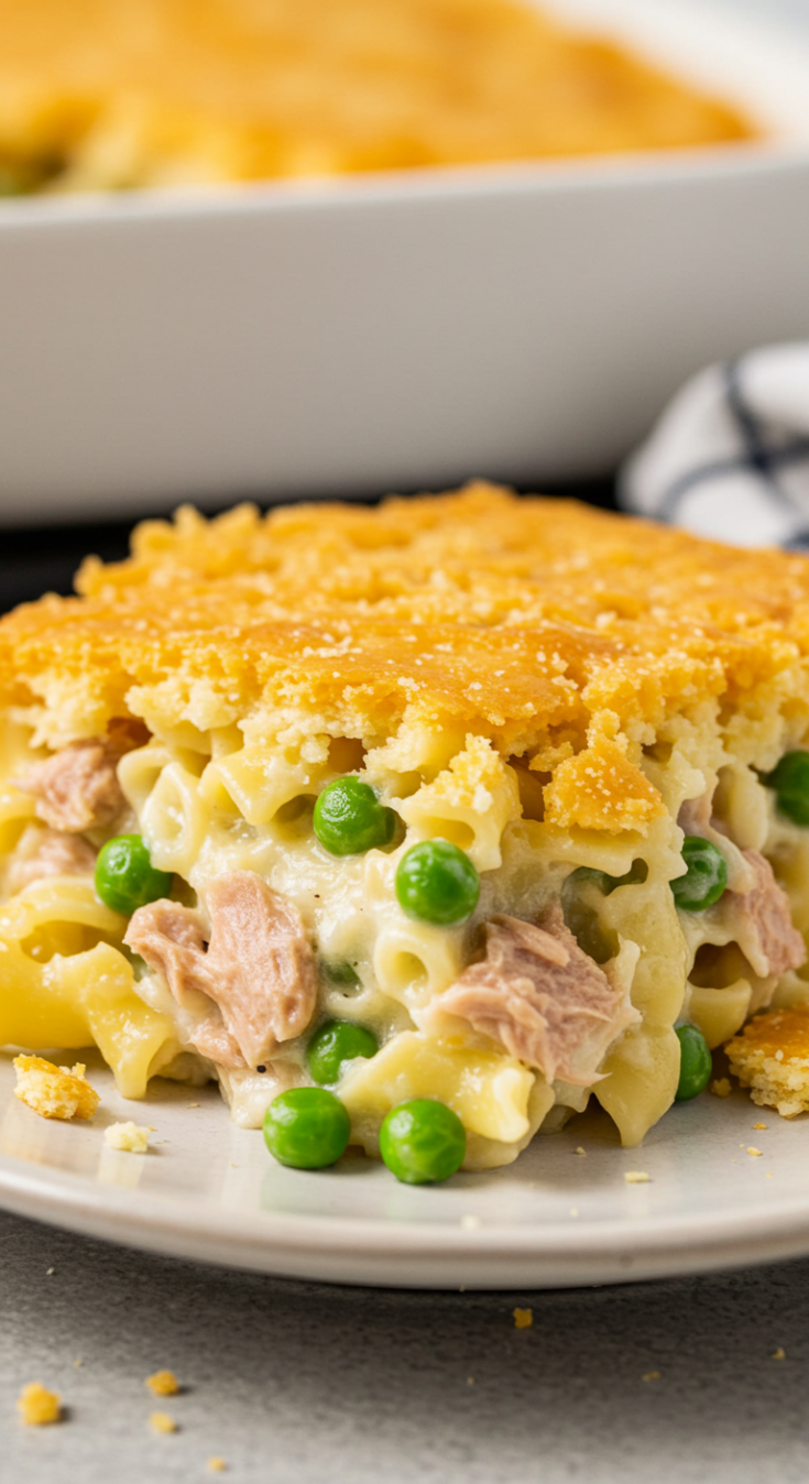 Easy Tuna Noodle Casserole with Cream Cheese