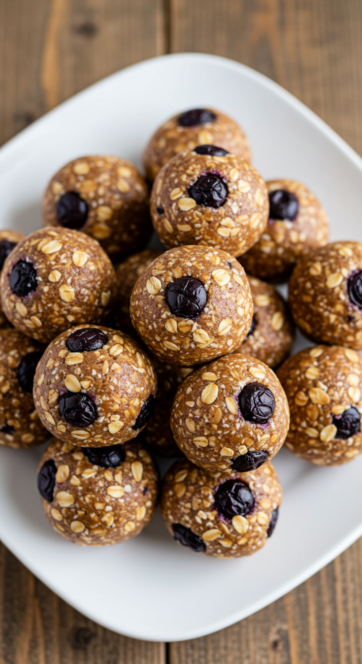 No-Bake Lemon Blueberry Protein Bites