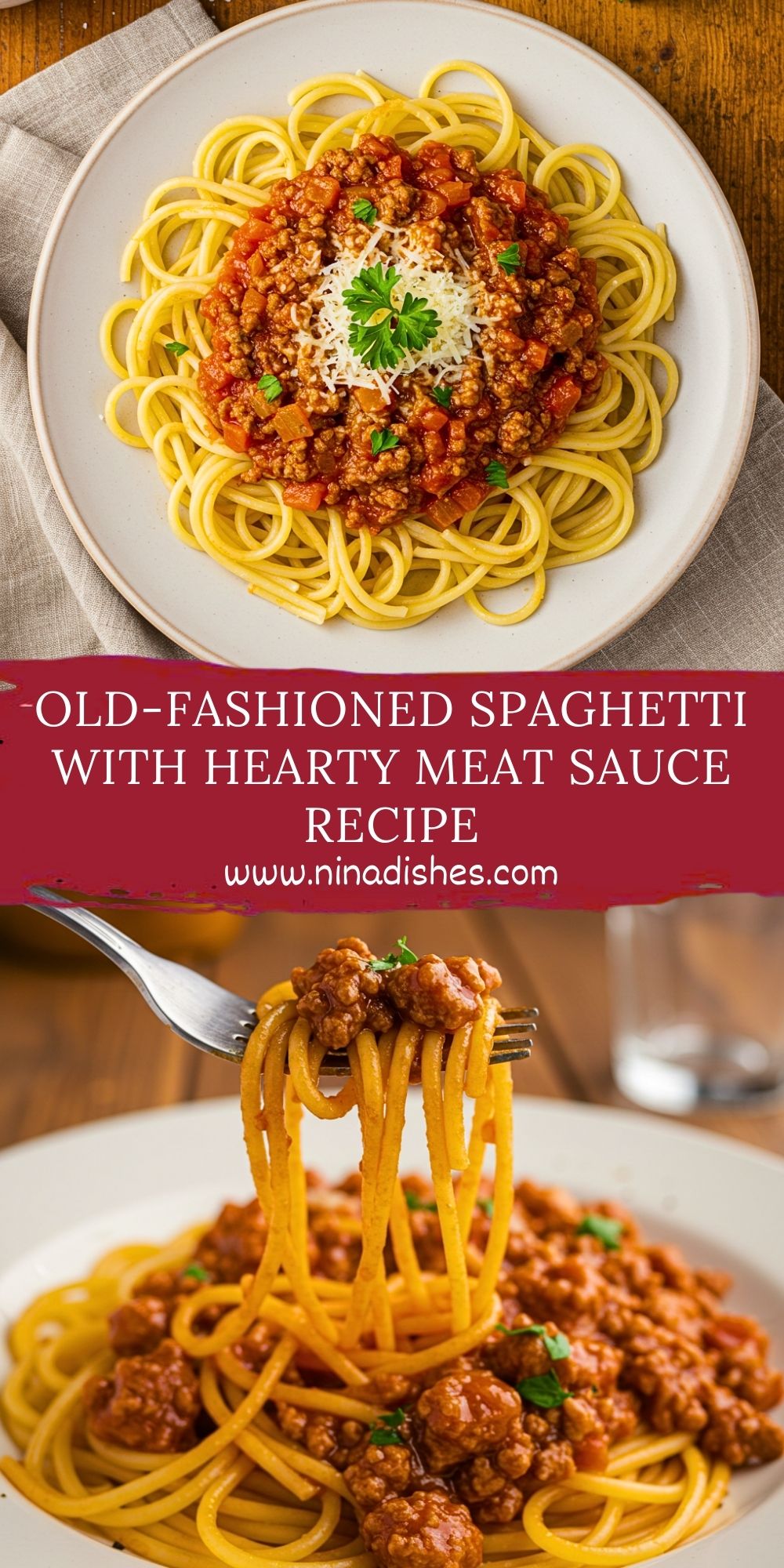 Old-Fashioned Spaghetti with Hearty Meat Sauce