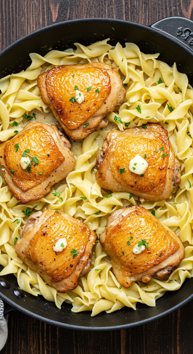 One-Pan Chicken with Buttered Noodles