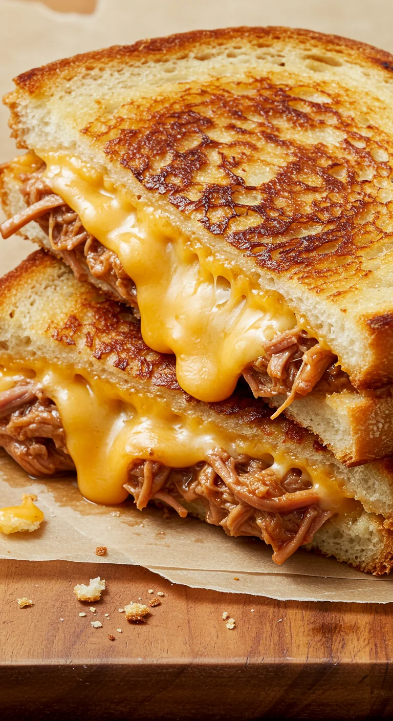 Pulled Pork Grilled Cheese Sandwich