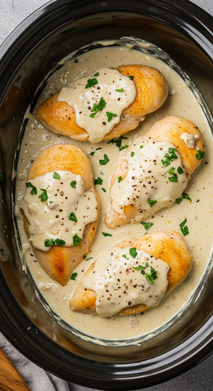 Slow Cooker Creamy Ranch Chicken