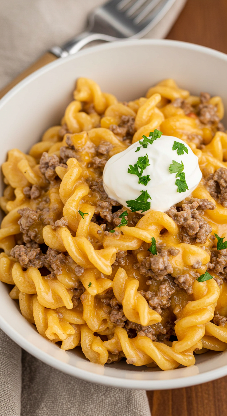 Sour Cream Beef Noodle Casserole