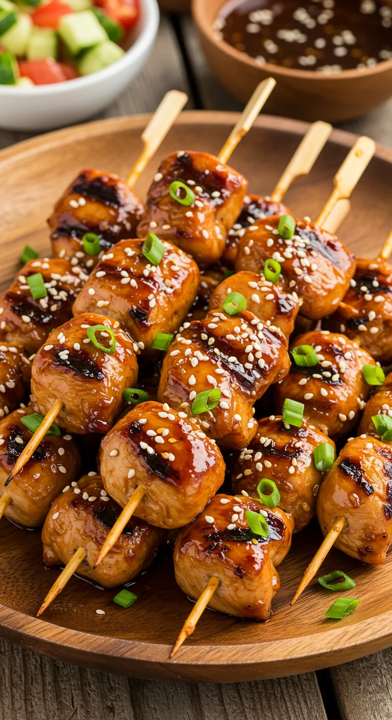 Sweet & Savory Teriyaki Chicken Skewers
