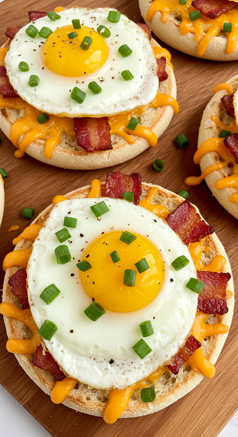 Tasty English Muffin Breakfast Pizza Recipe