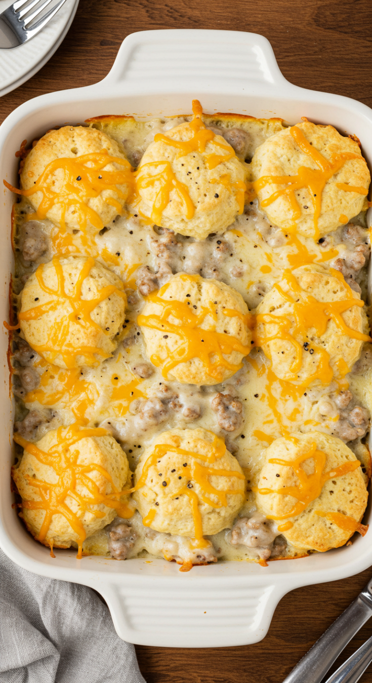 Biscuits and Gravy Casserole