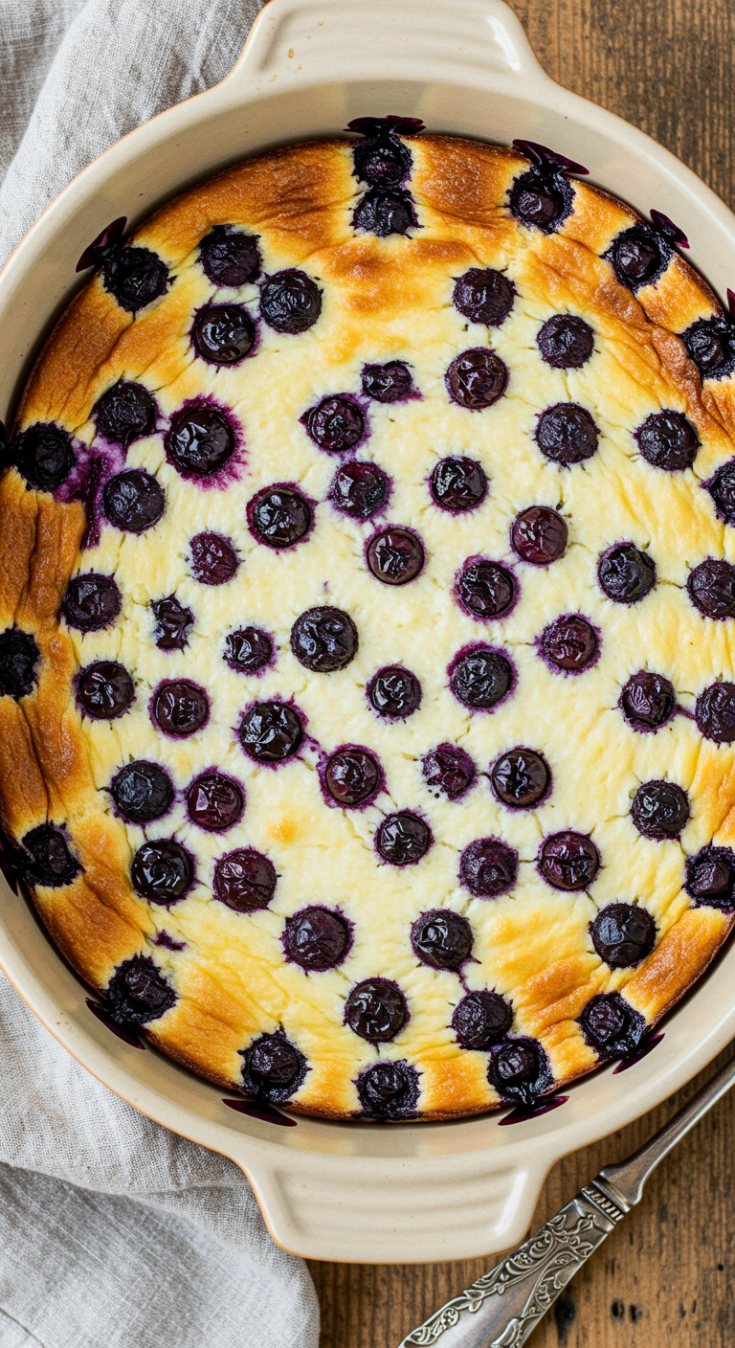 Blueberry Cottage Cheese Breakfast Bake