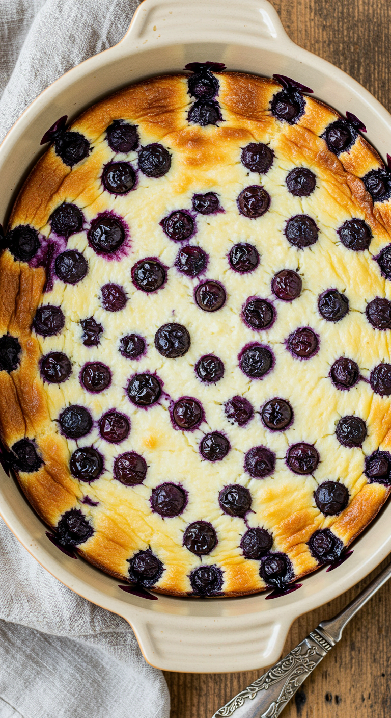 Blueberry Cottage Cheese Breakfast Bake