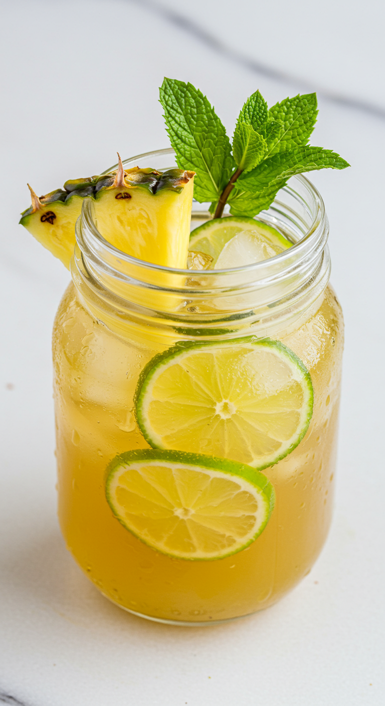 Iced Pineapple Mint Green Tea