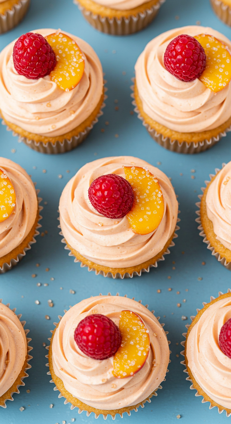 Peach Bellini Cupcakes