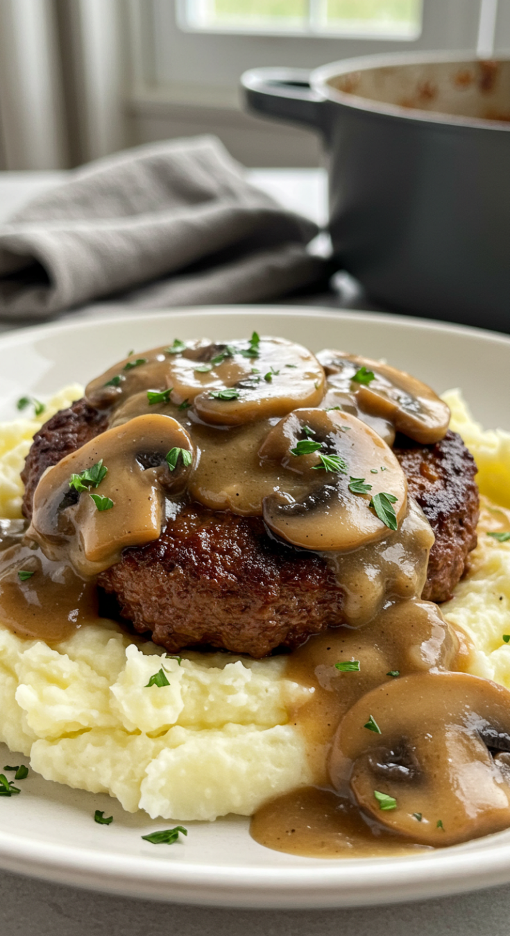 Salisbury Steak with Mushroom Gravy