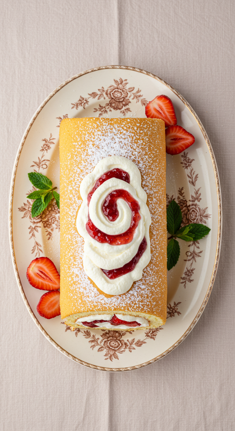 Strawberry Swiss Roll