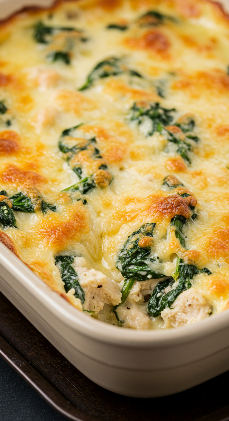 Creamy Chicken and Spinach Casserole