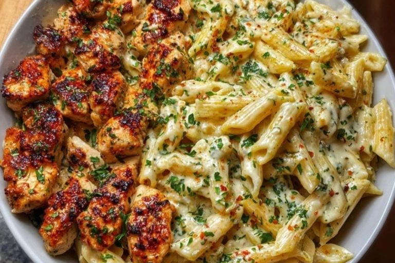 Cajun Garlic Butter Chicken Penne in Creamy Parmesan Sauce