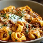 Cheesy Beef Enchilada Tortellini