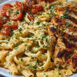 Creamy Cajun Chicken Pasta with Parmesan, Garlic, and Mozzarella
