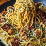 Creamy Cajun Chicken Spaghetti with Garlic Mozzarella Sauce
