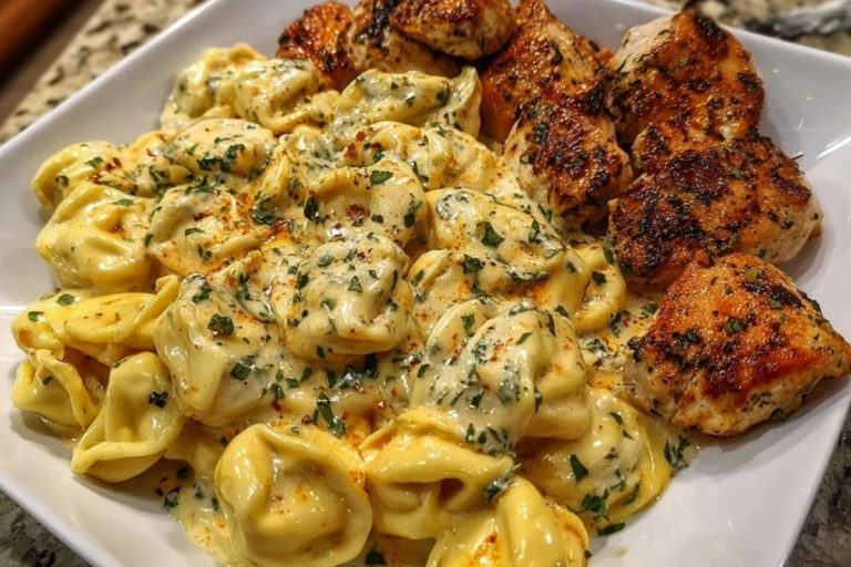 Creamy Cajun Chicken Tortellini in Velveeta Garlic Cheese Sauce