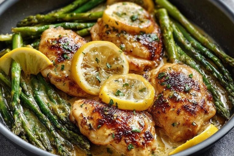 Easy One-Pan Lemon Butter Chicken with Asparagus