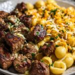 Garlic Butter Steak Bites & Loaded Cheddar Alfredo Shells