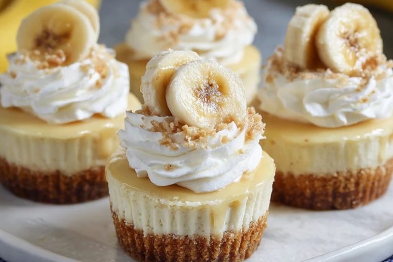 Irresistible Mini Banana Pudding Cheesecakes