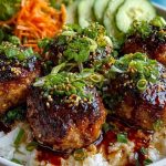 Korean BBQ Meatball Rice Bowls