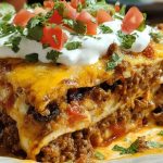 Mexican Lasagna Layered Beef Casserole