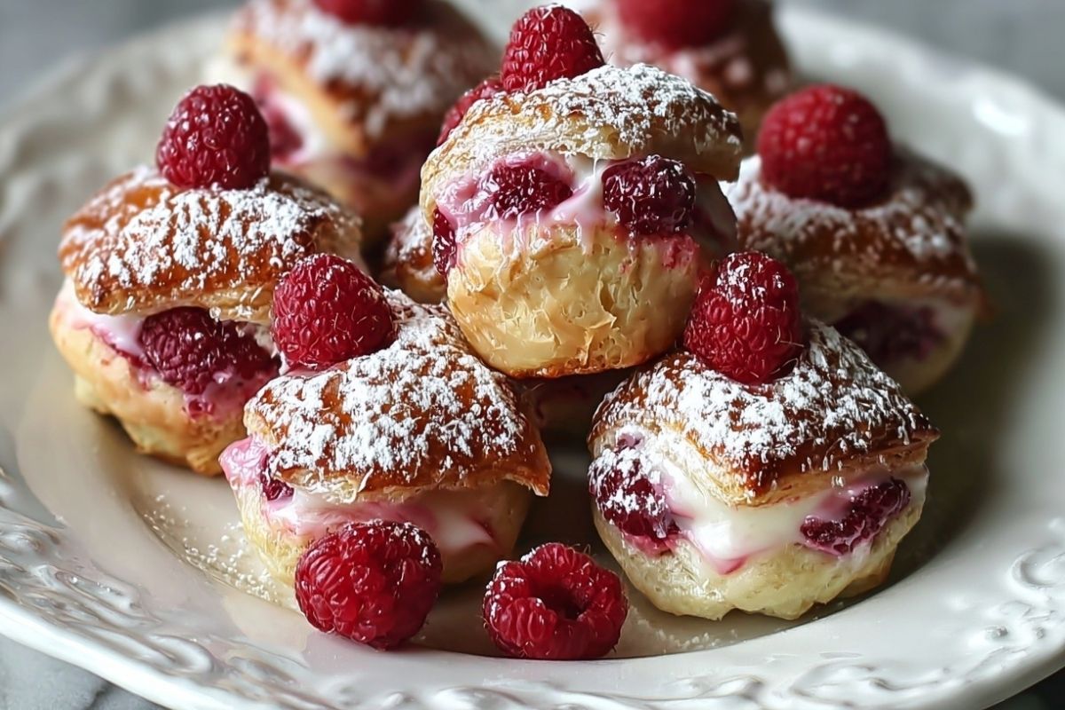 Raspberry Cream Cheese Pastry Bites