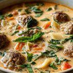 Creamy Italian Meatball Soup