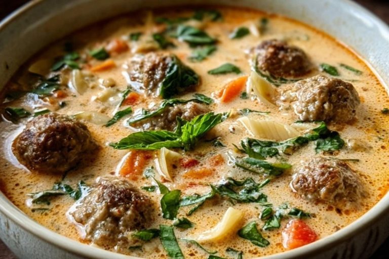 Creamy Italian Meatball Soup