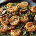 Creamy Spinach Mushroom Shrimp Shells