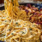Creamy Velveeta Chicken Spaghetti with Mozzarella Garlic Cheese Sauce