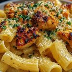 Garlic Butter Chicken with Rigatoni and Parmesan