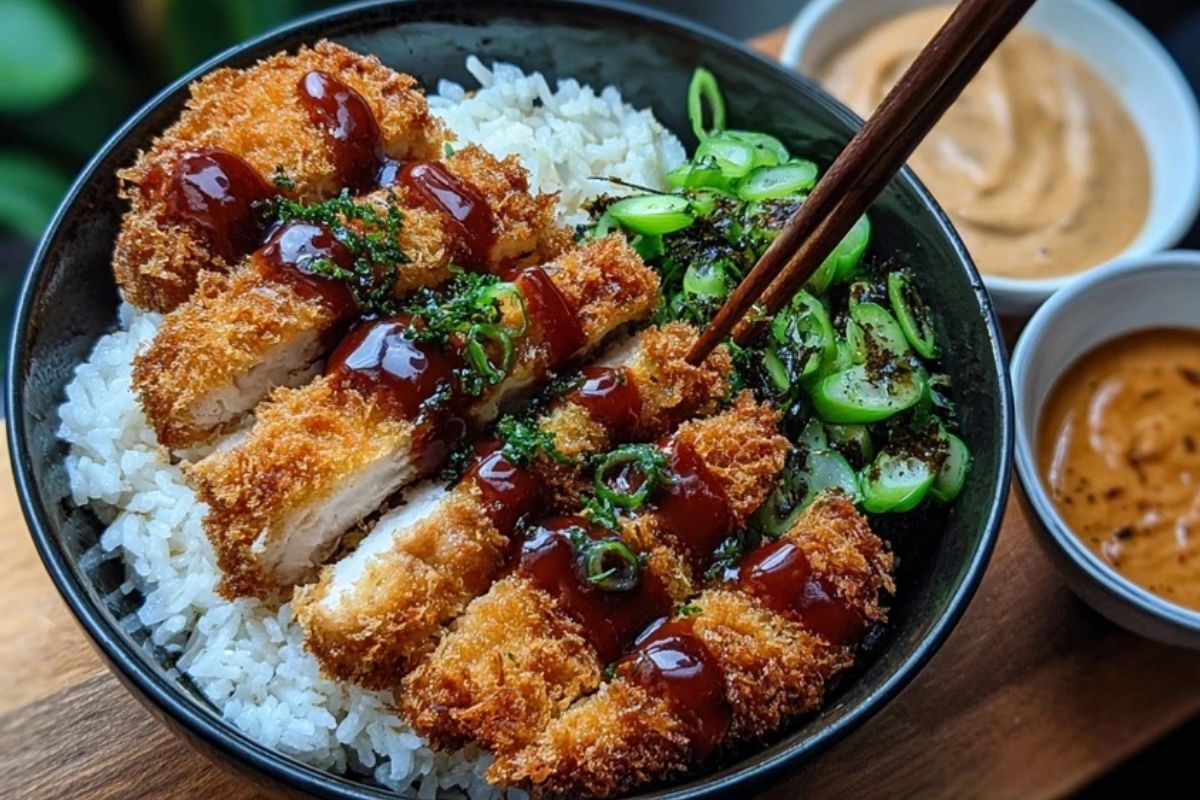 Japanese Katsu Bowls with Tonkatsu Sauce