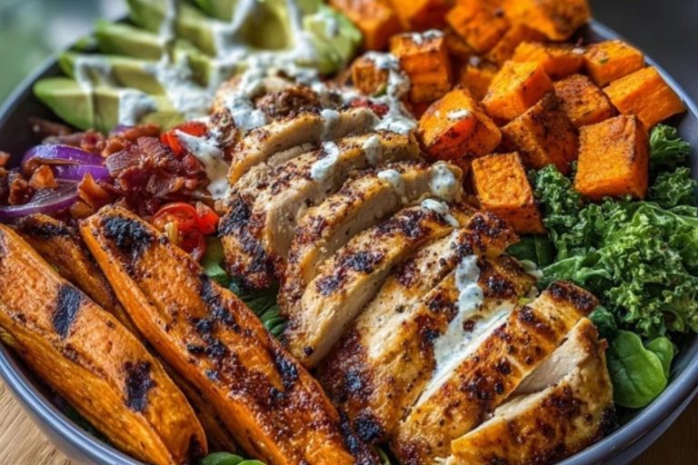 Loaded Grilled Chicken & Sweet Potato Power Bowl