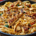 One-Pot Spicy Chicken Linguine in Creamy Sauce