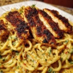 Cajun Chicken Spaghetti in Creamy Garlic Mozzarella Sauce 1