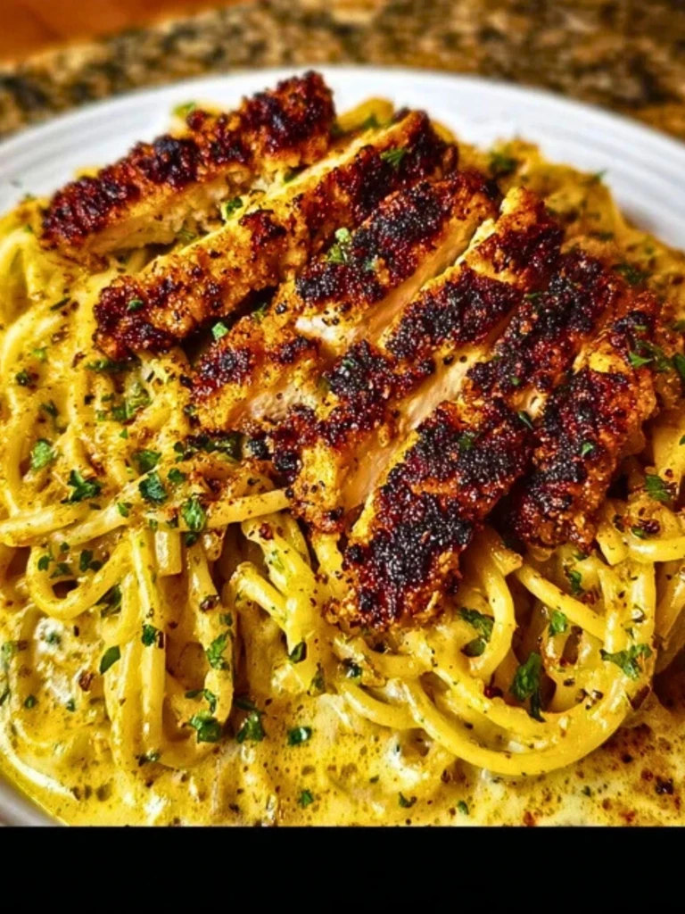 Cajun Chicken Spaghetti in Creamy Garlic Mozzarella Sauce 2