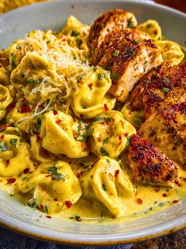 Cajun Garlic Chicken Tortellini in Three-Cheese Cream 2