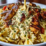 Creamy Cajun Chicken Bowtie Pasta with Garlic Cheese Sauce 1