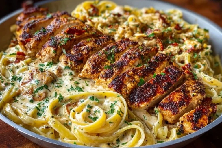 Creamy Cajun Chicken Linguine with Garlic Mozzarella Sauce 1
