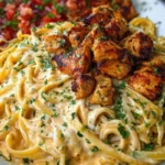 Creamy Cajun Chicken Linguine with Spicy Garlic Cheese Sauce 1